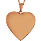 Rose Gold Polished Stainless Steel Heart Locket
