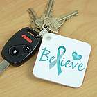 Cervical Cancer Believe Key Chain