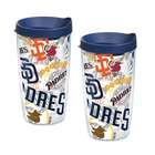 2 San Diego Padres All Over 16 Oz. Tervis Tumblers with Lids