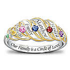 Circle of Love Sterling Silver Personalized Ring