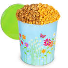 3.5 Gallons of Chicago Mix Popcorn in Butterflies & Flowers Tin