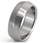 Engraveable Knife-Edge Titanium Wedding Band Ring