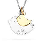 Mom and Baby Bird Sterling Silver Necklace