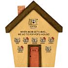 Teddy Bear House Plaque Personalized for Father