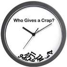 Who Gives a Crap Wall Clock