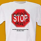 Bullying Stops Here Anti Bullying Awareness T-Shirt
