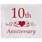10th Wedding Anniversary Throw Blanket