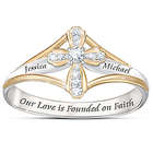 Faith In Our Love Personalized Diamond Two Tone Ring