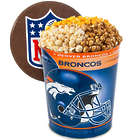 3 Gallons of Popcorn in Denver Broncos Tin