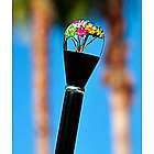 Real Dried Flower Clear Lucite Knob Handle Walking Stick