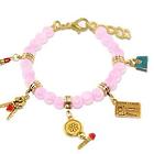 Teen Girl Charm Bracelet with Gold-Plated Chain