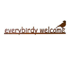 Everybirdy Welcome Whimsical Garden Sign