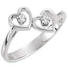 Two of Us Heart Ring in 10K White Gold