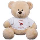 Personalized Christmas Candy Cane Teddy Bear