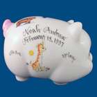 Personalized Hand Painted Porcelain Piggy Bank