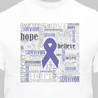 Purple Ribbon Survivor Word-Art T-Shirt
