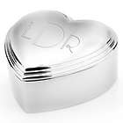 Nickel-Plated Heart Jewelry Box with Personalized Monogram