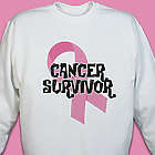 Personalized Cancer Survivor Ribbon Hooded Sweatshirt