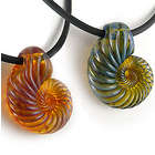 Glass Ammonite Shell Necklace