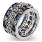 Three Band Sapphire CZ Stackable Ring