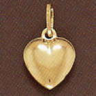 Large 14K Gold Puffy Heart Pendant