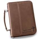 Large Personalized Dark Brown Bible Case