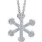 Sterling Silver Cubic Zirconia Snowflake Necklace