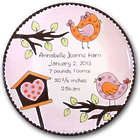 Personalized Little Birdie 11" Birth Announcement/New Baby Plate