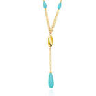 Turquoise Necklace in 14k Yellow Gold