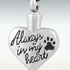 Always In My Heart Stainless Steel Cremation Pendant