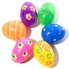 Bright Printed Plastic Easter Eggs