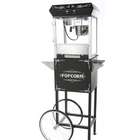 Black Popcorn Machine with Cart