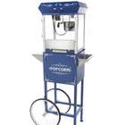 Blue Popcorn Machine with Cart