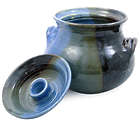 Handmade Lakeside Glaze Stoneware Bean Pot