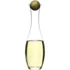 Blown Glass Wine and Water Carafe with Oak Stopper