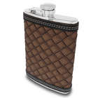 Brown Weaved Leather Flask