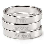 Mother's Personalized 3 Silver Stacking Rings