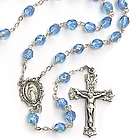 Bohemian Blue Glass December Birthstone Rosary