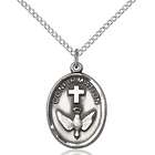 Sterling Silver Cross and Dove Confirmation Pendant