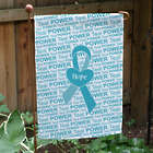 Personalized Teal Awareness Ribbon Garden Flag