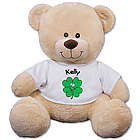 Personalized Smiling Shamrock Teddy Bear
