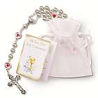 Roses and Pearls First Communion Rosary Gift Set