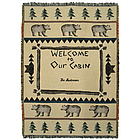 Personalized Welcome to Our Cabin Throw