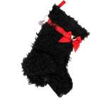 Curly Dog Christmas Stocking in Black