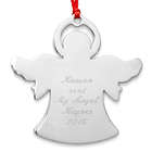 Personalized Metal Angel Christmas Ornament