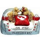 Personalized First Valentine's Day Kissing Couple Figurine