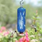 Dragonfly Filigree Blue Glass Hummingbird Feeder