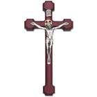 Cherry Stained Wall Crucifix