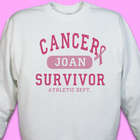 Persnoalized Breast Cancer Survivor Athletic Dept. Sweatshirt