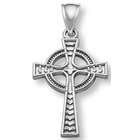 Women's 14 Karat White Gold Celtic Cross Pendant